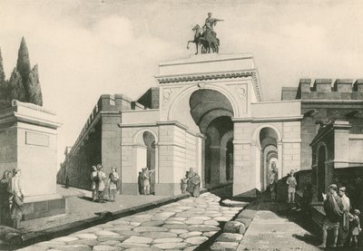 Erculaneum Gate就像（凹版印刷） 作者 意大利学校