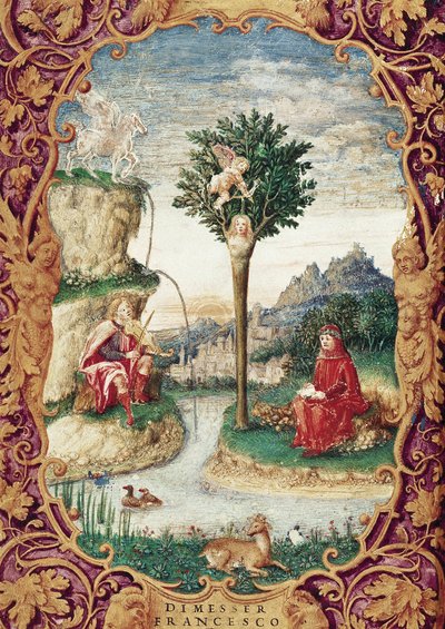 诗人，劳拉·德·诺维斯 作者 Italian School
