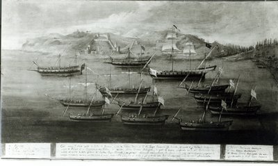 1756年，由Ivanovich da Dabrota上尉率领的威尼斯舰队在Durazzo对抗土耳其海盗队 作者 意大利学校