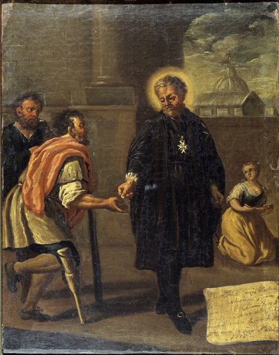 The blessed Garcia Martinez (Garcia Martinez wounded), Neapolitan School 作者 意大利学校