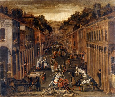 1630年博洛尼亚的瘟疫...博洛尼亚一家银行的财产 作者 意大利学校