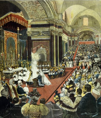 1896 年，将成为国王维克多·伊曼纽尔三世 (Victor-Emmanuel) (Vittorio Emanuele) 的人与黑山公主海伦 (Helene of Montenegro) 于 1896 年在罗马的圣玛丽亚·德利·安吉利 (Santa Maria degli Angeli) 教堂举行了宗教婚礼。 作者 意大利学校