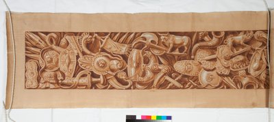 古董后的三幅图，约1750年（毛笔画在棕色水洗笔上加高，并用黑色粉笔涂成淡淡的痕迹） 作者 意大利学校