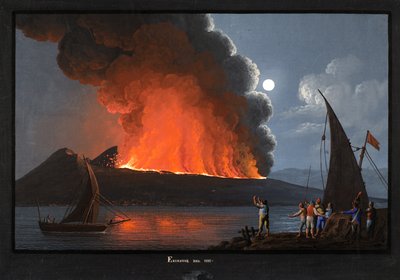 维苏威火山，1810年喷发 作者 意大利学校