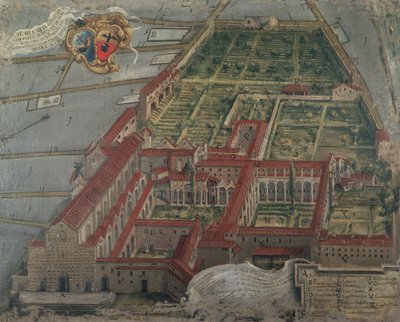 1718年圣十字教堂和修道院的看法 作者 意大利学校