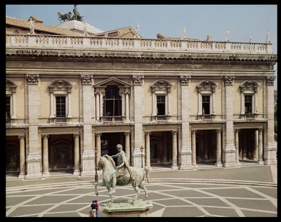 Palazzo Nuovo和Marcus Aurelius骑马雕像（公元121-180） 作者 意大利学校