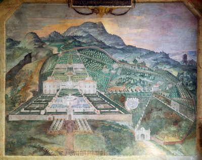 巴尼亚亚的兰特别墅，约 1581 年（新鲜） 作者 意大利学校