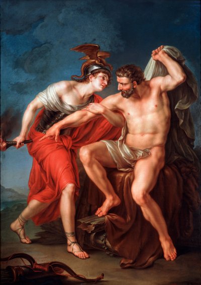 赫拉克勒斯的自焚》，1782年。 作者 伊万·阿基莫维奇（Ivan Akimovich）