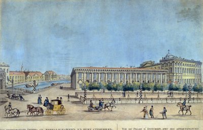 圣彼得堡的阿尼奇科夫宫。Oeuvre de Ivan Alexeyevich Ivanov (1779-1848), gravure et aquarelle 作者 伊万·阿列克谢耶维奇·伊万诺夫