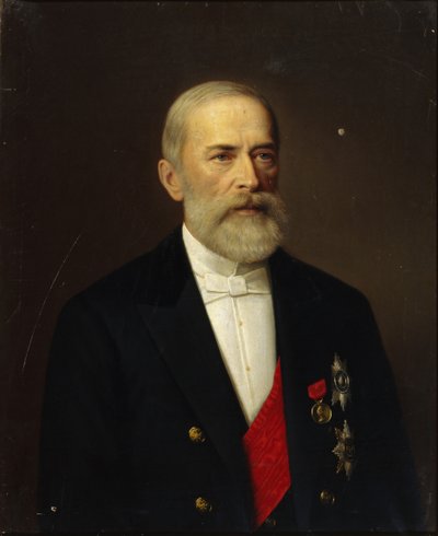 Nikolai Khristianovich Bunge的肖像 1823-1895, 1887年 作者 伊万·阿列克谢耶维奇·秋林
