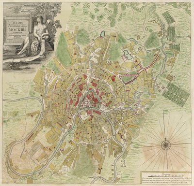 1739年莫斯科地图 作者 伊凡（Ivan Fyodorovich Michurin）