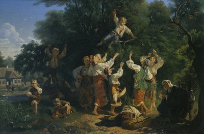 1858年，乌克兰一个地主果园里的樱桃收获 作者 Ivan Ivanovich Sokolov