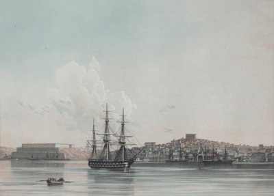 塞瓦斯托波尔的新海军陆战队营房和内港，1850年代 作者 伊万·康斯坦丁诺维奇·艾瓦佐夫斯基