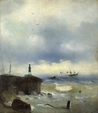 普希金看黑海，1838年 作者 伊万·康斯坦丁诺维奇·艾瓦佐夫斯基