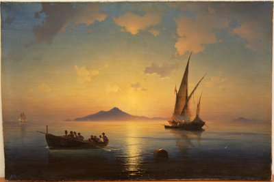 The Bay of Naples par Aivazovsky, Ivan Konstantinovich (1817-1900) 作者 伊万·康斯坦丁诺维奇·艾瓦佐夫斯基