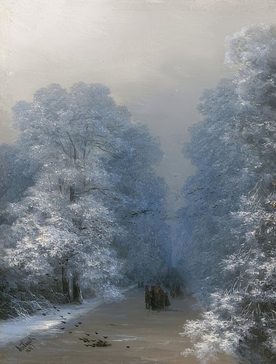 冬季景观。 1876年 作者 伊万·康斯坦丁诺维奇·艾瓦佐夫斯基