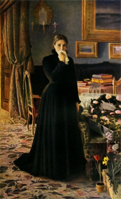 伤心欲绝的悲伤，1884年，1965年。 作者 伊万·克拉姆斯科伊（Ivan Kramskoy）