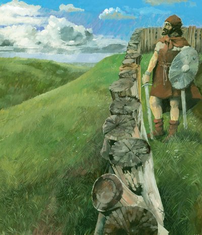 威尔特郡斯温顿Liddington Castle Hillfort的铁器时代人，1994年 作者 伊万·拉普