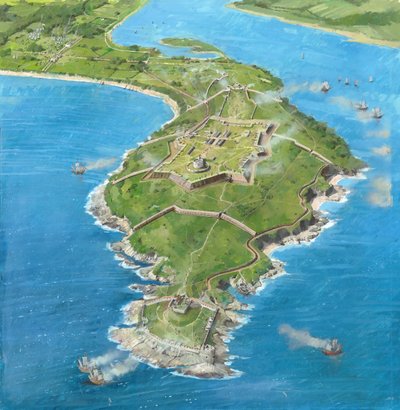 1646年围困期间的彭丹尼斯城堡, c1990-2010 作者 伊万·拉普