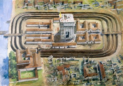 里奇伯勒罗马堡，2世纪，1990-2010。   作者 伊万·拉普