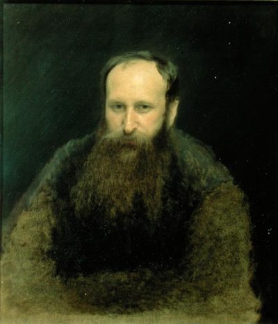 Vasini Vasilievich Vereshchagin，1883年的肖像 作者 Ivan Nikolaevich Kramskoy