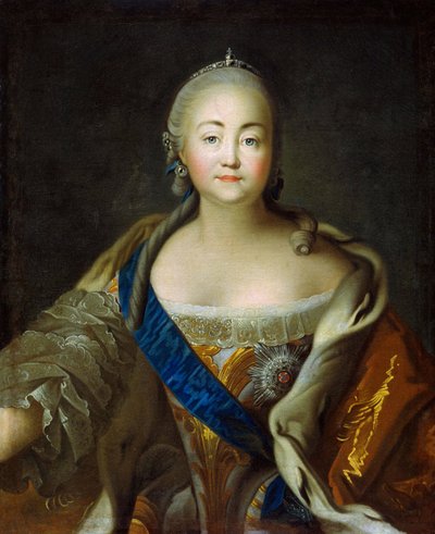伊丽莎白皇后1709-1762年的肖像，1750-1760年代。   作者 伊凡（Ivan Petrovich）Argunov