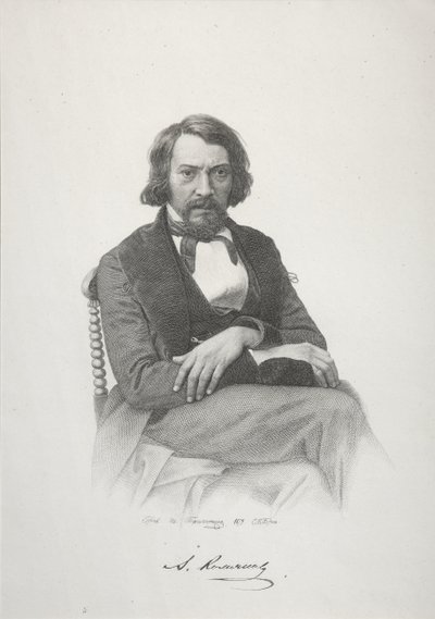 Aleksey Stepanovich Khomyakov的肖像，1879年 作者 Ivan Petrovich Pozhalostin
