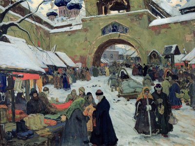 古镇集市日 作者 Ivan Silych Goriuschkin-Sorokopudov