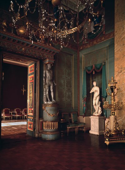 La salle bleue du palais Ostankino a Moscou（莫斯科奥斯坦金诺宫的蓝色大厅）--建筑师 Ivan Yegorovich Starov（1745-1808 年） 作者 伊万·叶戈罗维奇·斯塔诺夫（Ivan Yegorovich Starov）