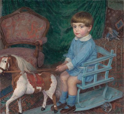 有马玩具的孩子，c。 1925年。 作者 伊万·扎博塔（Ivan Zabota）