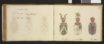 插图来自国家图书馆的私人档案，标题为Iver Nielssøn Hirtzholm的Insignia quædam virorum illustrium in Norvegia quodam habitantium。 作者 艾弗·赫茨霍尔姆