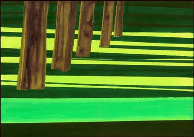 肯辛顿花园系列：Dazzle，2007（纸上混合媒体） 作者 伊莎贝拉·戈德卢斯卡·德·阿兰达