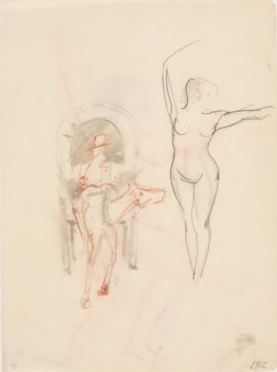 裸女与马胸针 作者 J.A. Jerichau