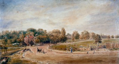 伦敦Dulwich的Court Lane和Lordship Lane，1860年。      作者 JC曼迪