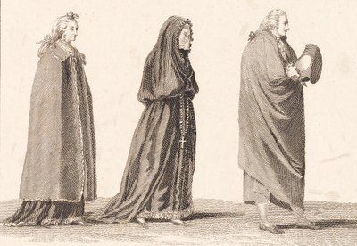 三位葡萄牙旅行者。用于 J. Murphy："1789-90 葡萄牙游记"。 作者 JF克莱门斯