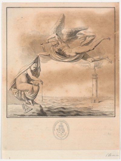 P. Løvenørns Anviisning for the Sailors in Kattegat 的扉页草稿 作者 JF克莱门斯