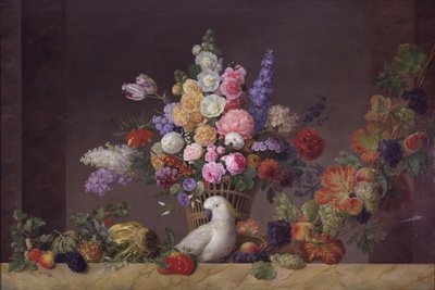 花篮、鹦鹉和果藤 作者 JL卡姆拉特