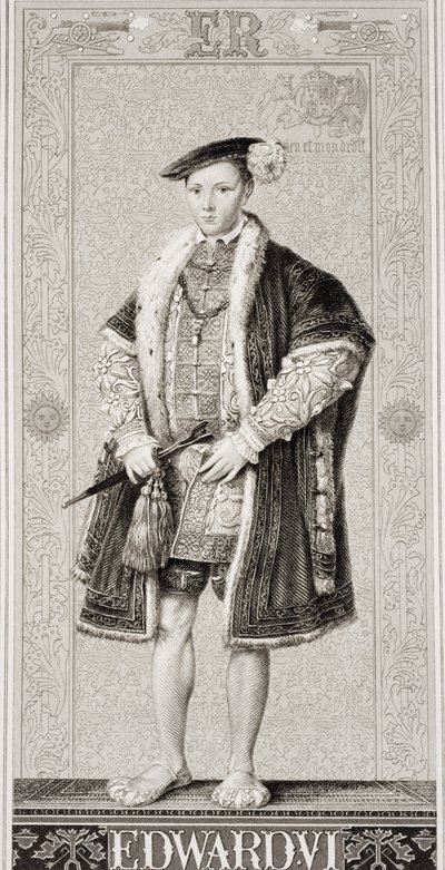 爱德华六世（1537-53）来自“英国和苏格兰历史插图”第一卷 作者 威廉姆斯（JL Williams）