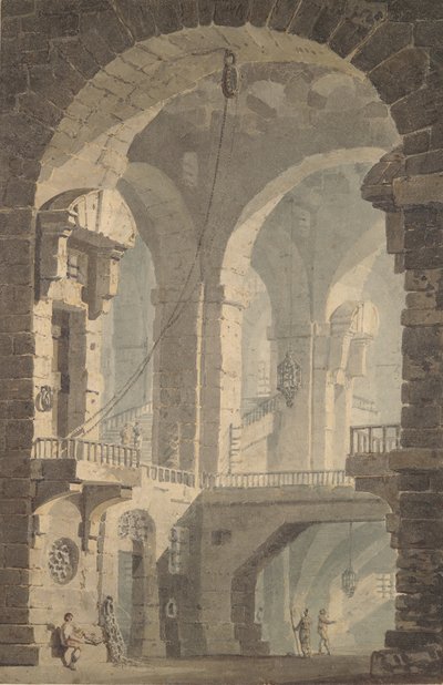 黑暗监狱，1790-99。 作者 约瑟夫·马洛德·威廉·特纳