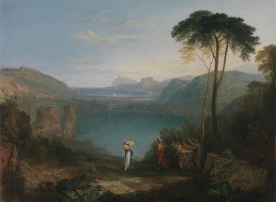 阿弗努斯湖：埃涅阿斯和库迈亚的女巫，1814至1815年间。 作者 约瑟夫·马洛德·威廉·特纳