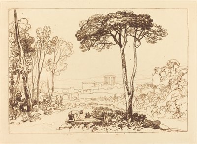 坎帕尼亚的场景，1812年出版。 作者 约瑟夫·马洛德·威廉·特纳