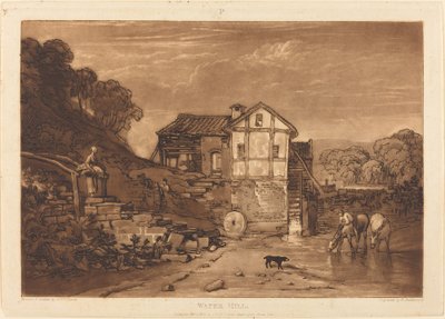 水磨坊，1812年出版。 作者 约瑟夫·马洛德·威廉·特纳