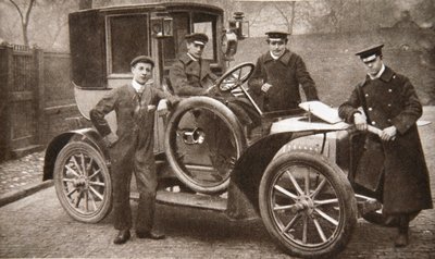 默西塞德郡利物浦的第一辆出租车，1906年 作者 JP伍德