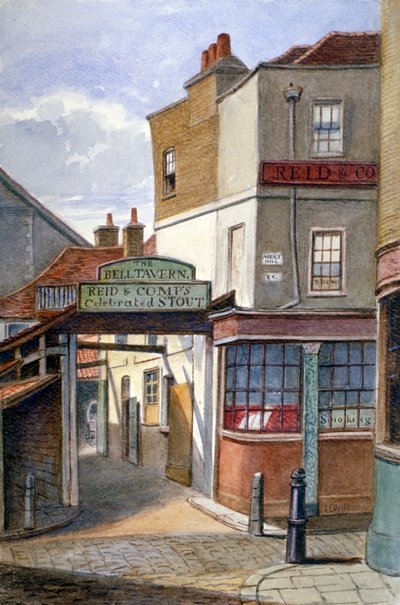伦敦Addle Hill的贝尔酒馆，1868年 作者 JT威尔逊