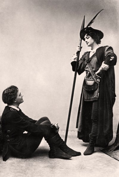 1907年的莉莲·布雷思韦特（Lilian Braithwaite）和1907年的亨利·安利（Henry Ainley）1875-1945年。 作者 J.Beagles and Co.