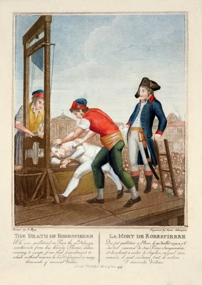 罗伯斯皮尔之死（1758-94）1794年7月28日由James Idnarpila雕刻，1799年出版 作者 J·贝斯