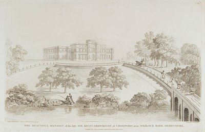 德比郡克罗姆福德的威勒斯利城堡，1805年 作者 J卡特赖特