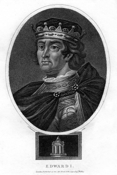 英国爱德华一世，1804年。 作者 查普曼