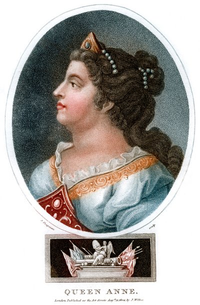 安妮女王（1665-1714），1804年。 作者 查普曼