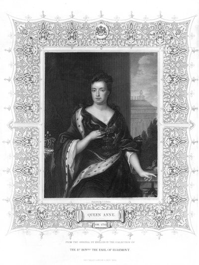 19世纪，英国女王安妮。 作者 J·科克伦